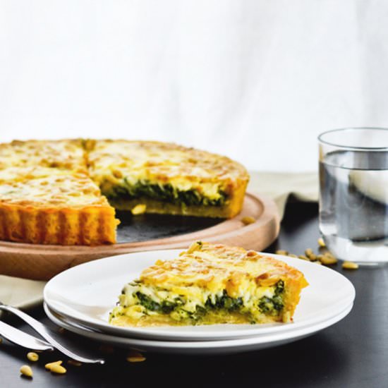 Leek and spinach tart - Recipe photo by sugarsalted