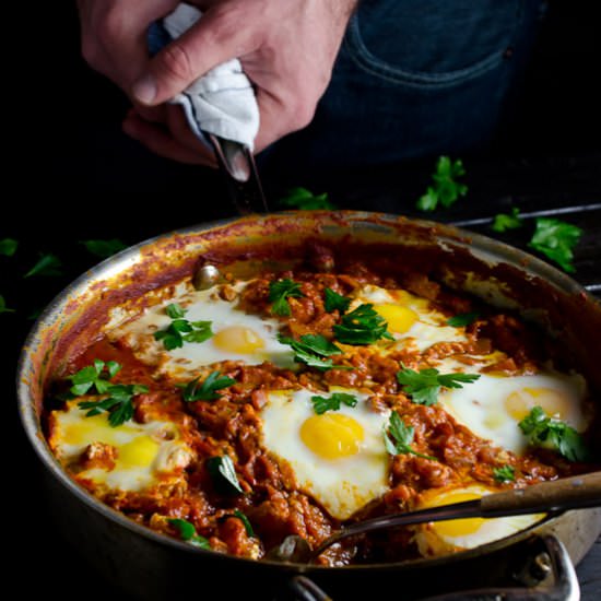 Harissa Shakshuka - Recipe photo by The Endless Meal