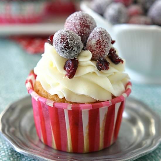 Cranberry Bliss Bar Cupcakes - Recipe photo by yummycrumble