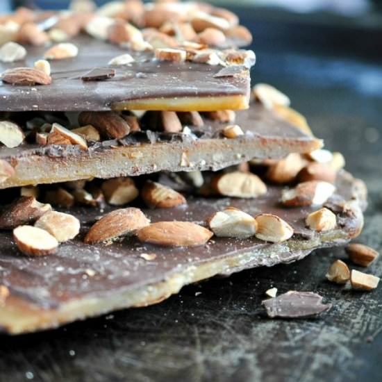 Almond English Toffee - Recipe photo by I Sugar Coat It