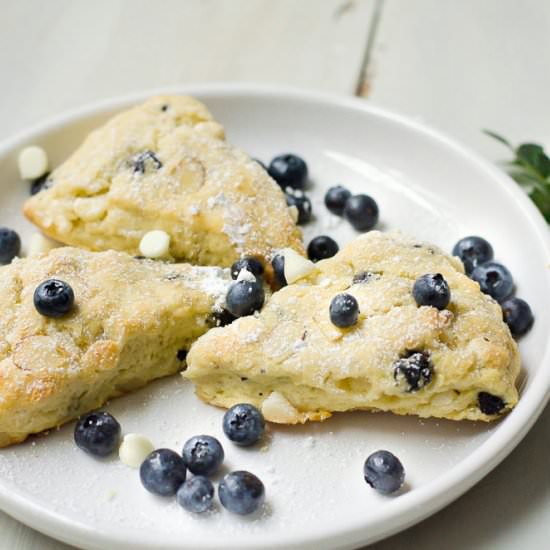 Blueberry White Chocolate Scones - Recipe photo by Flower Patch Farmhouse