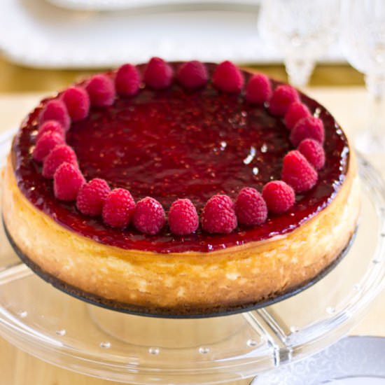 Raspberry Cheesecake - Recipe photo by savoringspoon