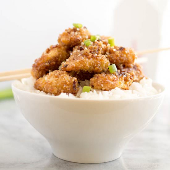 Easy Honey Garlic Sesame Chicken - Recipe photo by ChefSavvy