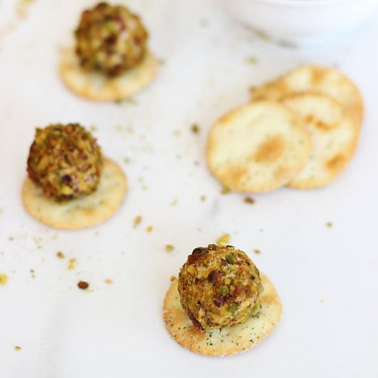 Pistachio Goat Cheese Truffles - Recipe photo by thegoldlininggirl