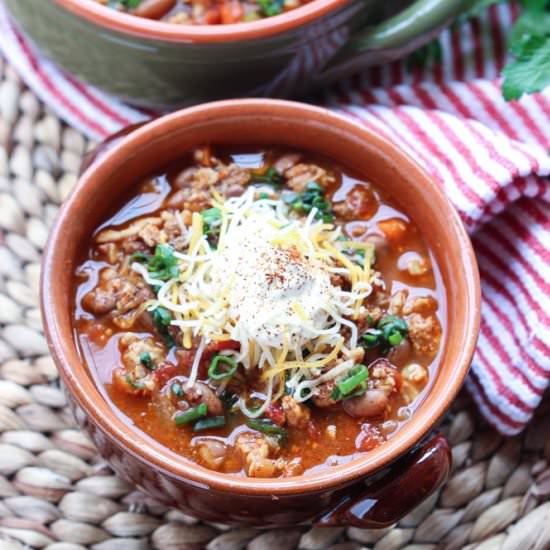30-Minute Meat Lovers Chili - Recipe photo by littlebroken