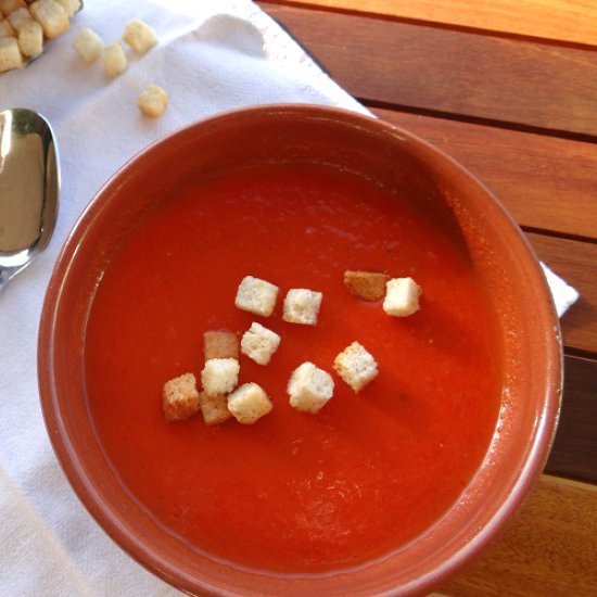 Smoky roasted tomato & pepper soup - Recipe photo by Ala_lemon