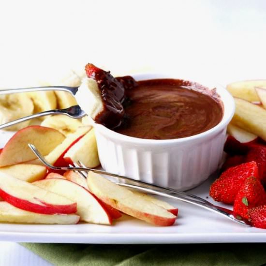 Two-Ingredient Fruit Fondue - Recipe photo by healthyrecipeecstasy