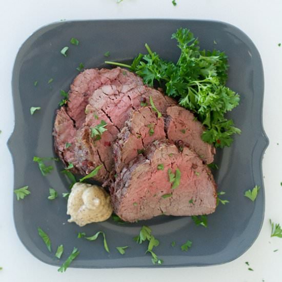 Pink Peppercorn Crusted Tenderloin - Recipe photo by prettylittledishes