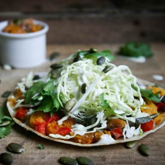 Butternut Squash Tostadas - Recipe photo by MeccaGBC