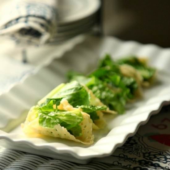 Caesar Salad Parmesan Tacos - Recipe photo by Food Done Light
