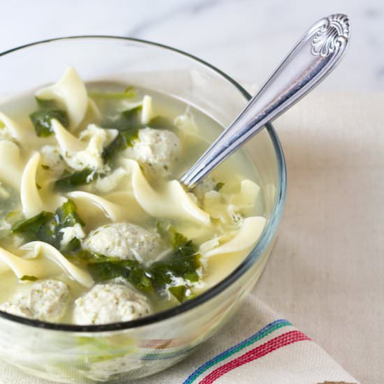 Chicken Meatball Noodle Soup - Recipe photo by SaucySpatula