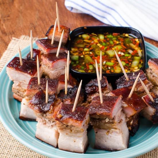Soy Vinegar Barbecue Pork Belly - Recipe photo by slapyodaddybbq