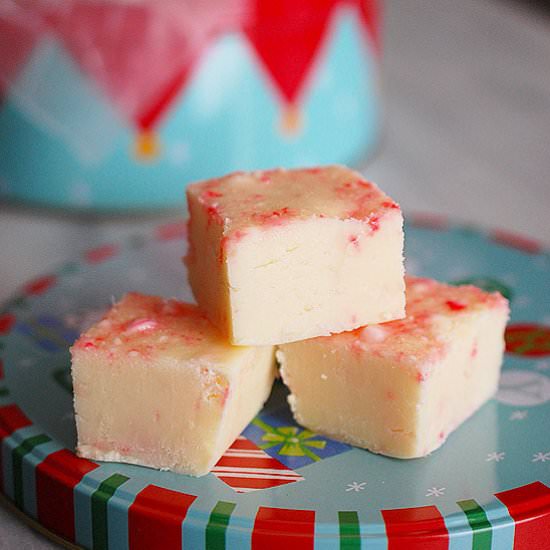 White Chocolate Candy Cane Fudge - Recipe photo by evabakes