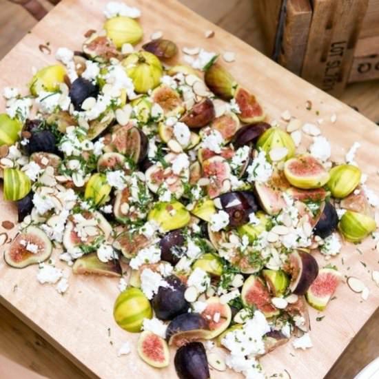 Fig, Ricotta, & Almond Flatbread - Recipe photo by camillestyles