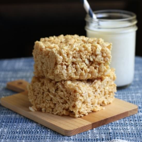 The Best Crispy Rice Bars - Recipe photo by brittanyspantry