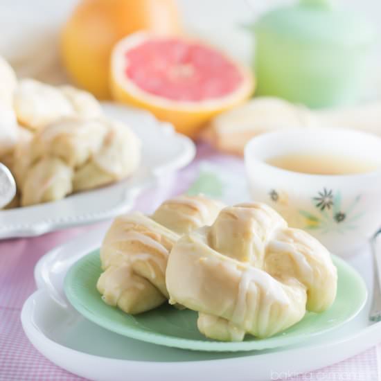 Grapefruit Bowknots - Recipe photo by Baking a Moment