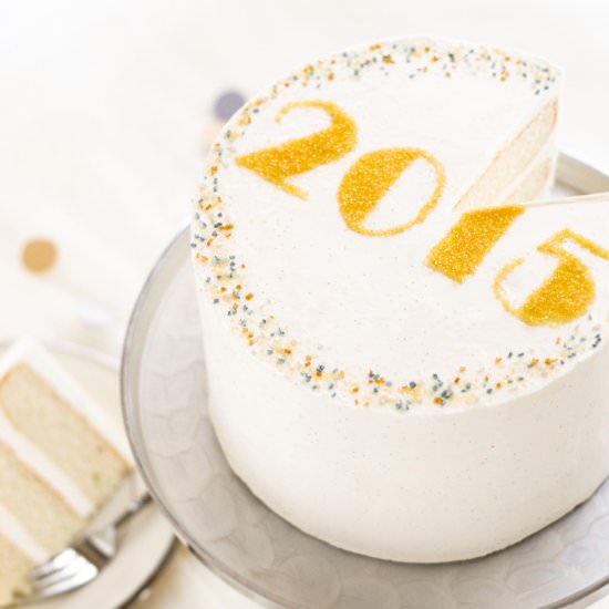 Sprinkle New Years Eve Cake - Recipe photo by thecakeblog