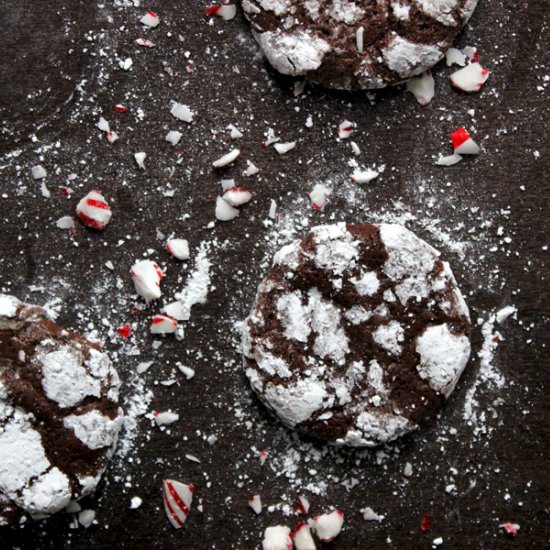 Chocolate peppermint crinkles - Recipe photo by ciaomama