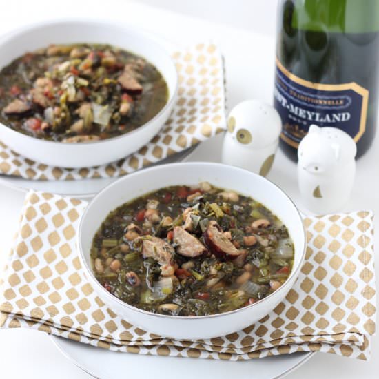 Good Luck Greens Soup - Recipe photo by livingwellkitchen