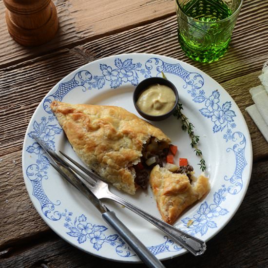Herbed Beef Pasties - Recipe photo by AnEdibleMosaic