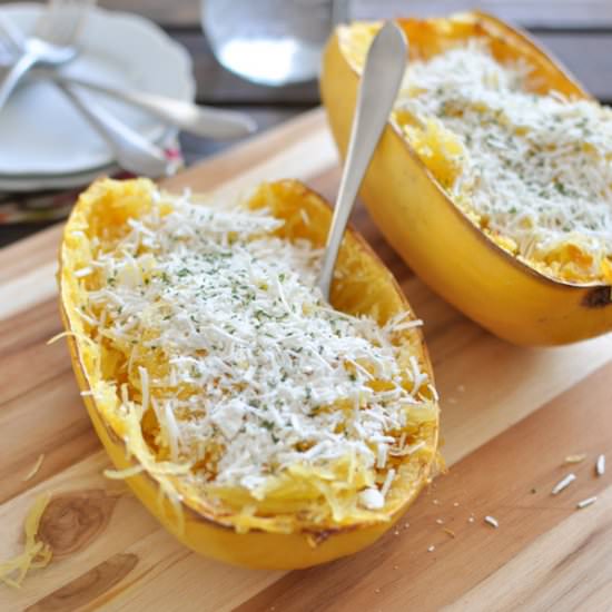 Mizithra Spaghetti Squash - Recipe photo by mypurplespoon