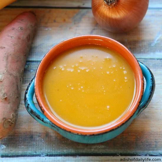 Butternut Squash Sweet Potato Soup - Recipe photo by DishofDailyLife