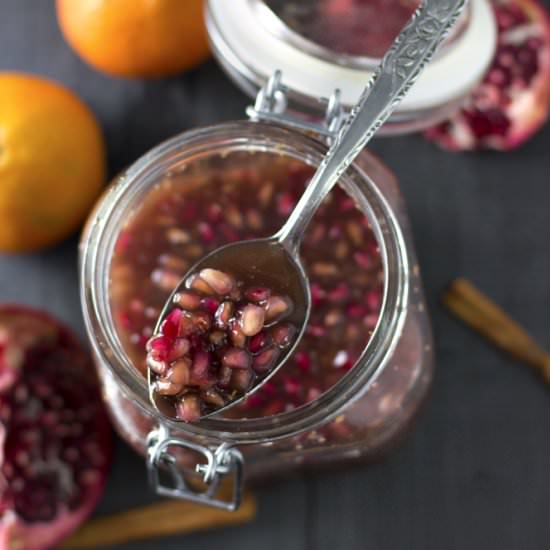 Honey Fermented Pomegranate Relish - Recipe photo by WorthCooking