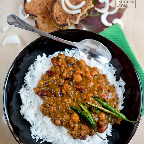 5 Bean Curry - Recipe photo by Anu@MyGingerGarlicKitchen