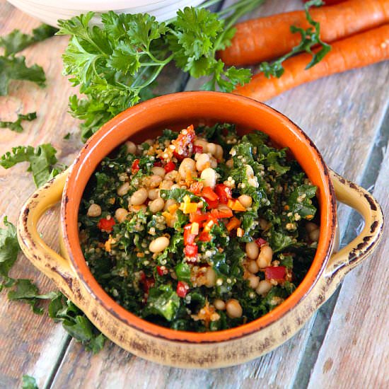 Lemony Kale Quinoa Salad - Recipe photo by DishofDailyLife
