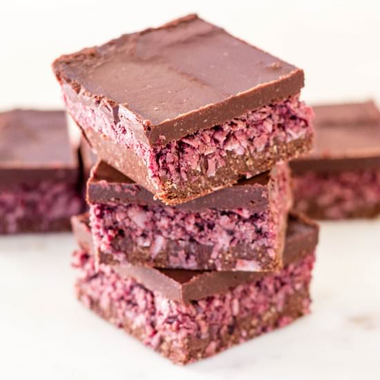 Raw Cherry Ripe Slice - Recipe photo by Frankiesfeast