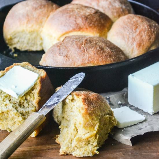 Crusty Anadama Rolls - Recipe photo by theviewfromgreatisland