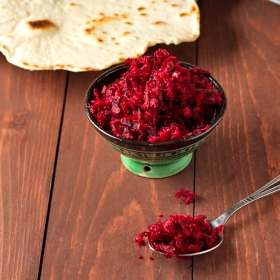 Beetroot Thoran - Recipe photo by HaveAnotherBite