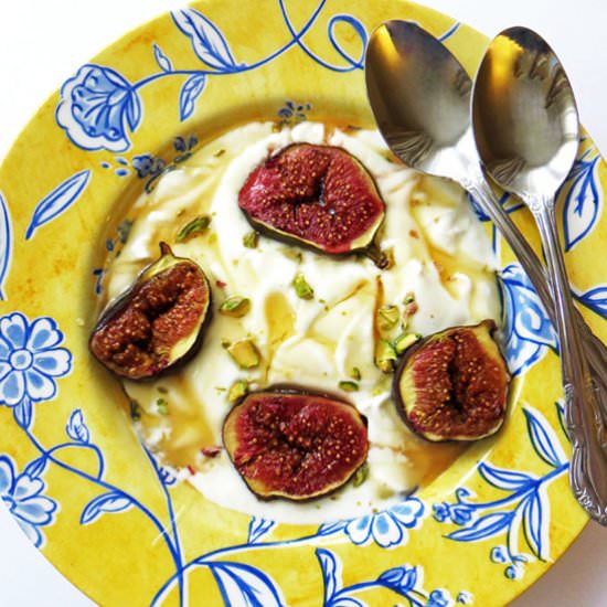 Greek Yoghurt with Figs & Honey - Recipe photo by olivetreekitchen