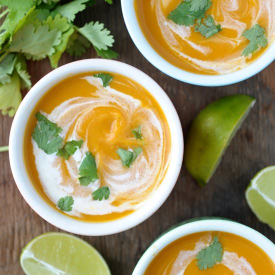 Coconut Curry Butternut Squash Soup - Recipe photo by aliceandlois