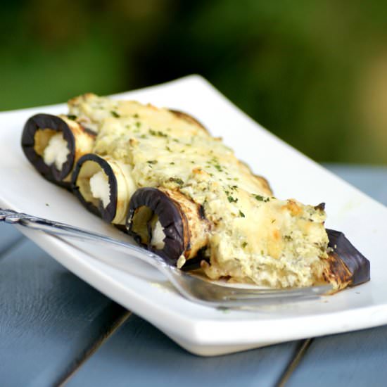 Pesto & Ricotta Eggplant Involtini - Recipe photo by SouthernInLaw