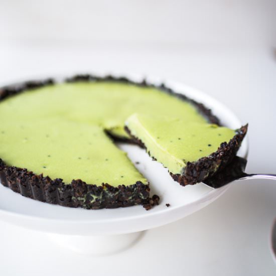 No-Bake Green Tea & Oreo Tart - Recipe photo by msihua