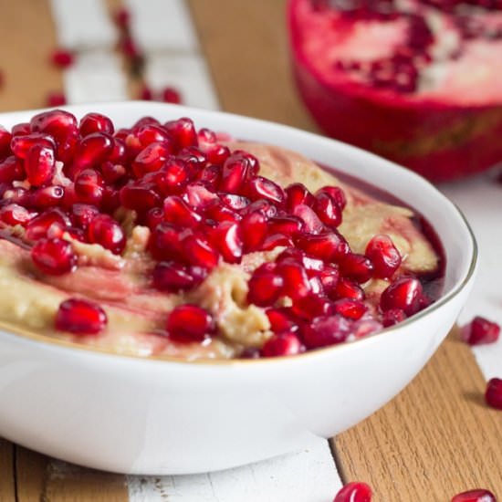 Pomegranate Hummus - Recipe photo by WhatJewWannaEat