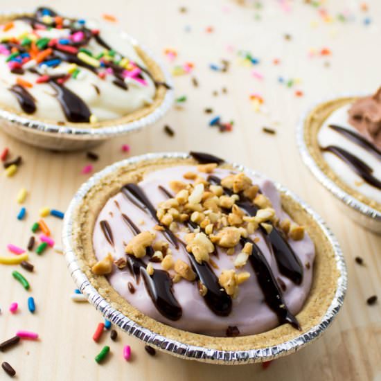 Ice Cream Sundae Yogurt Mini Pies - Recipe photo by mamaplusone
