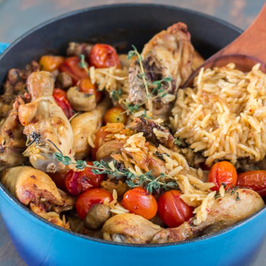 Baked Chicken and Orzo - Recipe photo by maya kitchenette