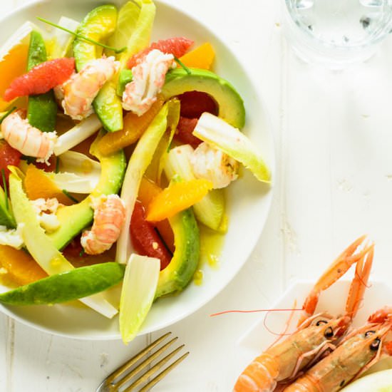 Avocado, Prawn, And Citrus Salad - Recipe photo by cocklesandmussels