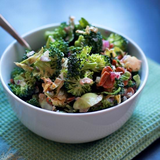 Broccoli & Brussels Sprout Slaw - Recipe photo by lizmcavoy