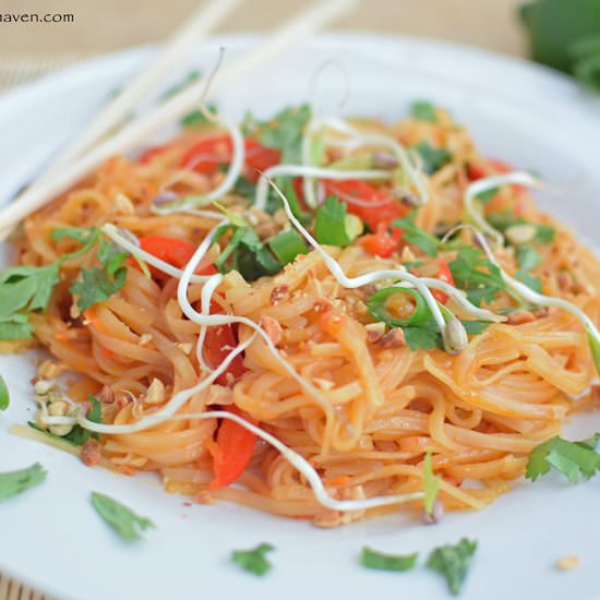 Healthy Vegan Pad Thai - Recipe photo by breastcancermaven