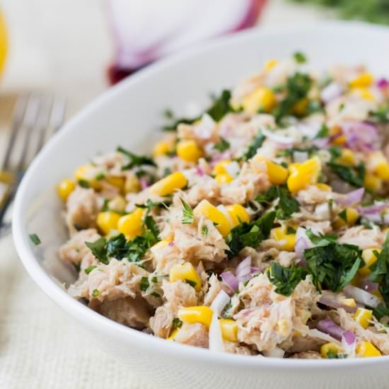 Salad with Tuna & Corn - Recipe photo by roxyskitchen
