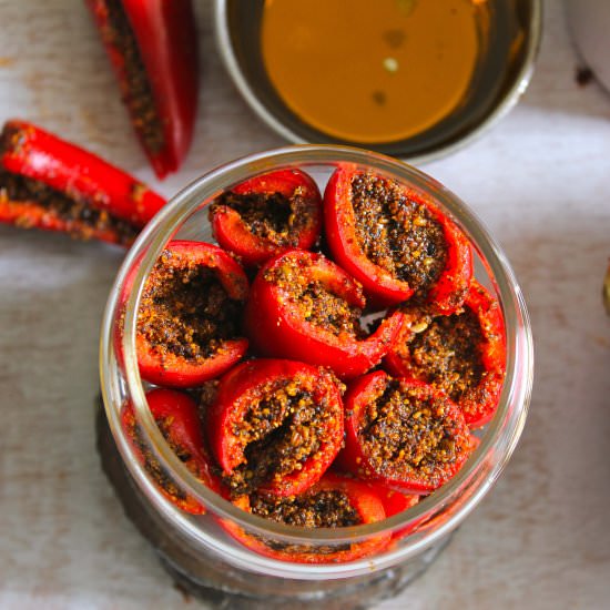 Lal Mirch Ka Achaar - Recipe photo by Funfoodandfrolic