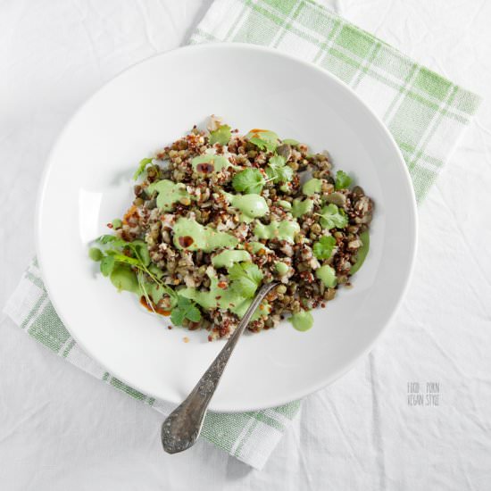 Quinoa and Mung Beans Salad - Recipe photo by FoodPornVeganStyle
