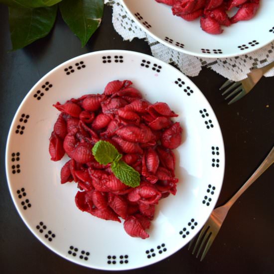 Beetroot Pasta - Recipe photo by sathyapriya