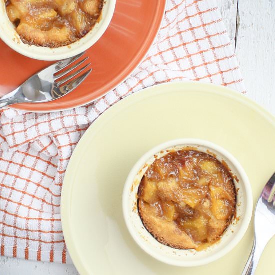 Salted Caramel Peach Cobbler - Recipe photo by SouthernFATTY