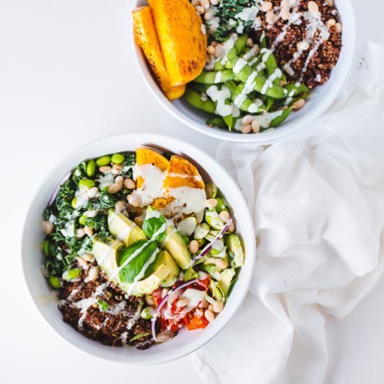 Rainbow Veggie Bowl - Recipe photo by theblondechef