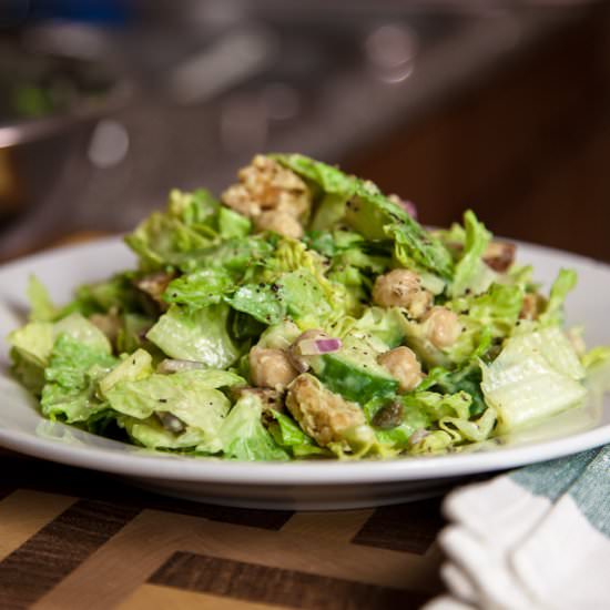 Vegan Caesar Salad - Recipe photo by vegan video pantry