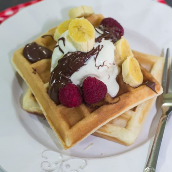 5 Minutes Fluffy Waffle Recipe - Recipe photo by maya kitchenette